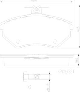 Brembo P85011N - Jarrupala, levyjarru inparts.fi