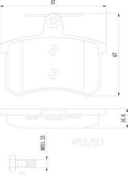 Brembo P85013N - Jarrupala, levyjarru inparts.fi