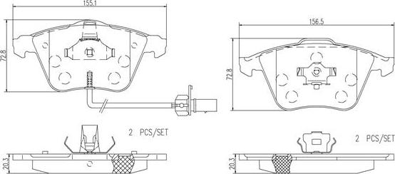 Brembo P85084N - Jarrupala, levyjarru inparts.fi