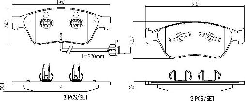 Brembo P85087N - Jarrupala, levyjarru inparts.fi