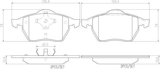 Brembo P85035N - Jarrupala, levyjarru inparts.fi