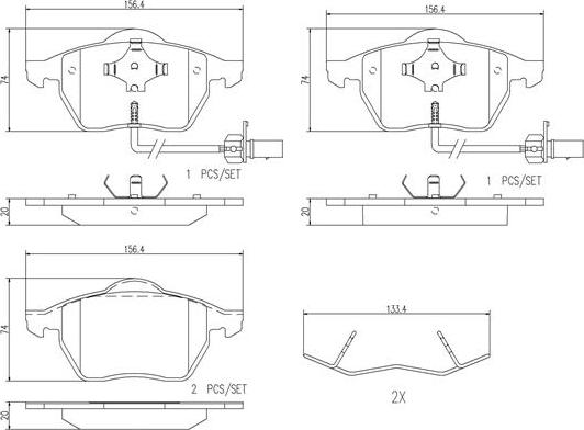 Brembo P85037N - Jarrupala, levyjarru inparts.fi