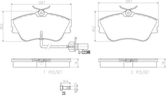 Brembo P85029N - Jarrupala, levyjarru inparts.fi