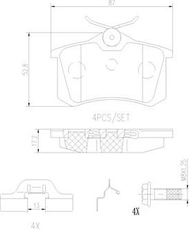 Brembo P85020N - Jarrupala, levyjarru inparts.fi