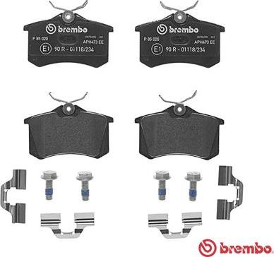 Brembo P 85 020 - Jarrupala, levyjarru inparts.fi