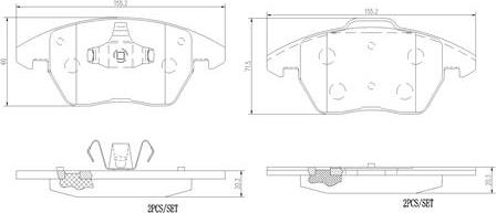 Brembo P85148N - Jarrupala, levyjarru inparts.fi