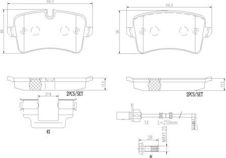 Brembo P85150N - Jarrupala, levyjarru inparts.fi