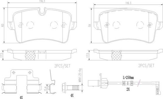 Brembo P85157N - Jarrupala, levyjarru inparts.fi