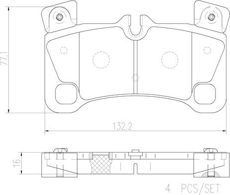 Brembo P85103N - Jarrupala, levyjarru inparts.fi