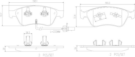 Brembo P85102N - Jarrupala, levyjarru inparts.fi