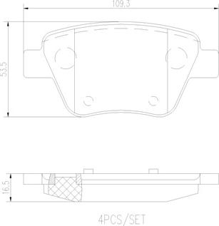 Brembo P85114N - Jarrupala, levyjarru inparts.fi