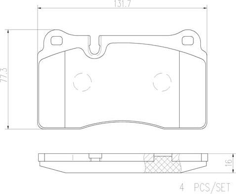 Brembo P85116N - Jarrupala, levyjarru inparts.fi