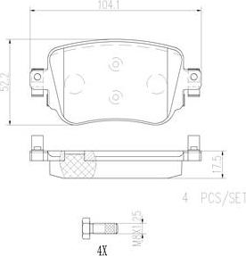 Brembo P85135N - Jarrupala, levyjarru inparts.fi