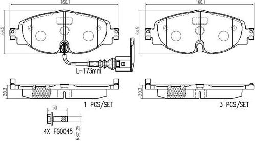 Brembo P85126N - Jarrupala, levyjarru inparts.fi