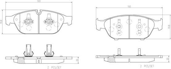 Brembo P85127N - Jarrupala, levyjarru inparts.fi