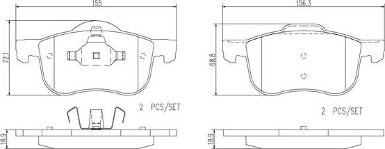 Brembo P86016N - Jarrupala, levyjarru inparts.fi