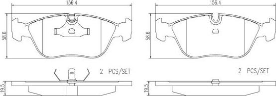 Brembo P86013N - Jarrupala, levyjarru inparts.fi