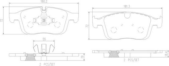 Brembo P86026N - Jarrupala, levyjarru inparts.fi