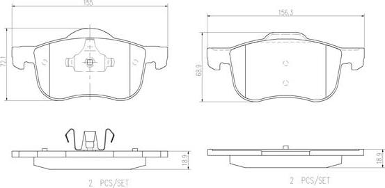 Brembo P86020N - Jarrupala, levyjarru inparts.fi