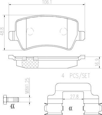 Brembo P86021N - Jarrupala, levyjarru inparts.fi