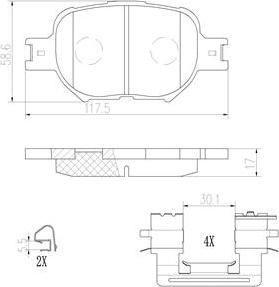 Brembo P83054N - Jarrupala, levyjarru inparts.fi