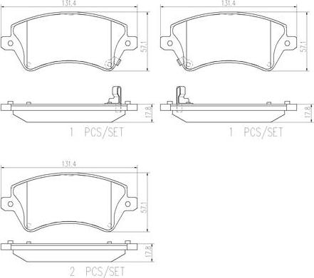 Brembo P83064N - Jarrupala, levyjarru inparts.fi