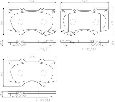 Brembo P83066N - Jarrupala, levyjarru inparts.fi