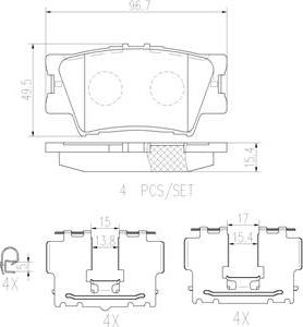 Brembo P83089N - Jarrupala, levyjarru inparts.fi