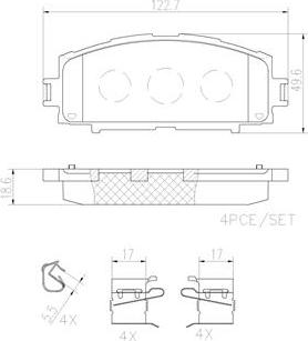 Brembo P83086N - Jarrupala, levyjarru inparts.fi