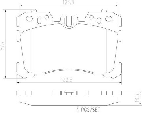 Brembo P83075N - Jarrupala, levyjarru inparts.fi