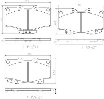 Brembo P83156N - Jarrupala, levyjarru inparts.fi