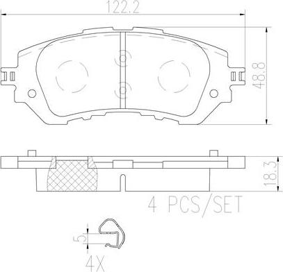 Brembo P83165N - Jarrupala, levyjarru inparts.fi