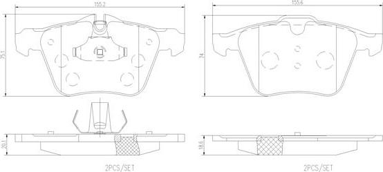 Brembo P36028N - Jarrupala, levyjarru inparts.fi