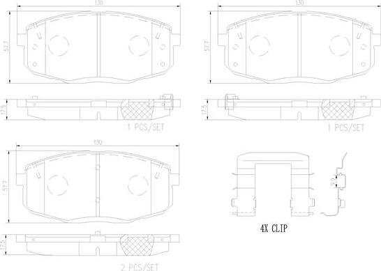 Brembo P30099N - Jarrupala, levyjarru inparts.fi