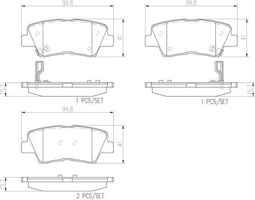 Brembo P30054N - Jarrupala, levyjarru inparts.fi