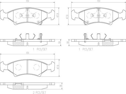 Brembo P30009N - Jarrupala, levyjarru inparts.fi