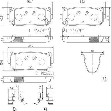 Brembo P30008N - Jarrupala, levyjarru inparts.fi