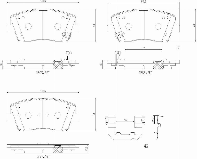 Brembo P30119N - Jarrupala, levyjarru inparts.fi