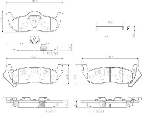 Brembo P37011N - Jarrupala, levyjarru inparts.fi