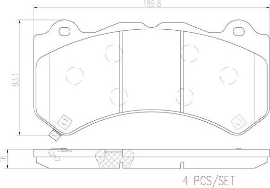 Brembo P37018N - Jarrupala, levyjarru inparts.fi