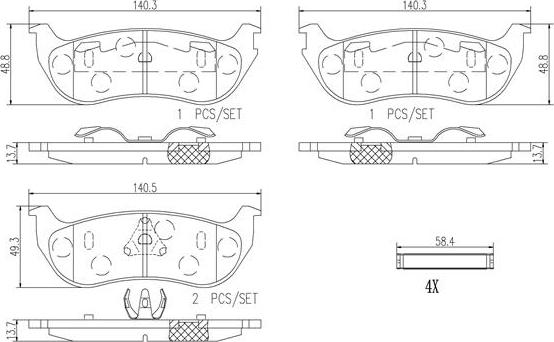 Brembo P37013N - Jarrupala, levyjarru inparts.fi