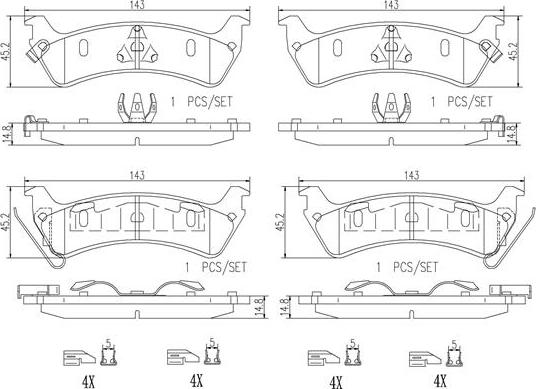 Brembo P37012N - Jarrupala, levyjarru inparts.fi