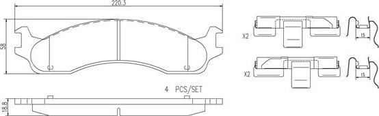 Brembo P24099N - Jarrupala, levyjarru inparts.fi