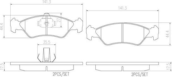 Brembo P24044N - Jarrupala, levyjarru inparts.fi