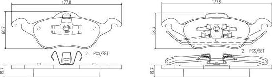 Brembo P24046N - Jarrupala, levyjarru inparts.fi