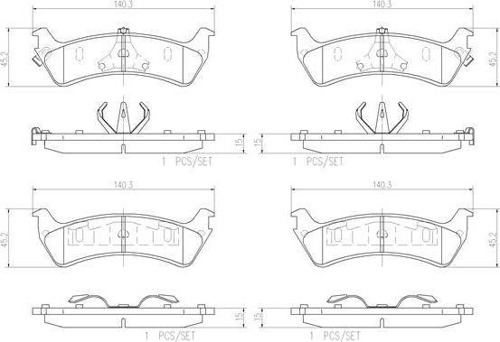 Brembo P24042N - Jarrupala, levyjarru inparts.fi