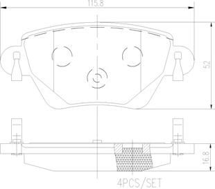 Brembo P24059N - Jarrupala, levyjarru inparts.fi