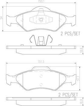 Brembo P24054N - Jarrupala, levyjarru inparts.fi