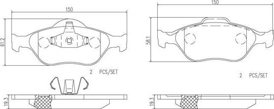 Brembo P24055N - Jarrupala, levyjarru inparts.fi