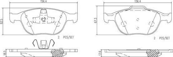 Brembo P24058N - Jarrupala, levyjarru inparts.fi